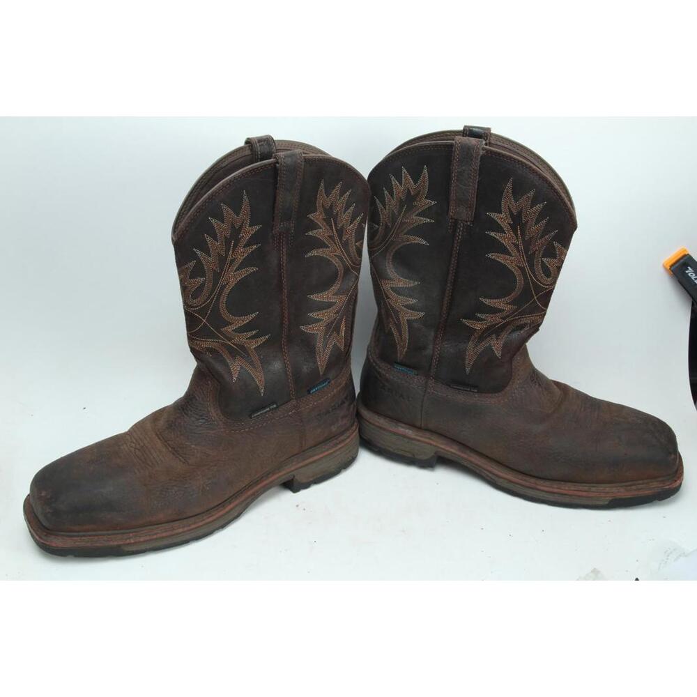Ariat Workhog Boots Western Leather work Boot Composite Toe 13 EE READ NO INSOLE - Picture 8 of 16
